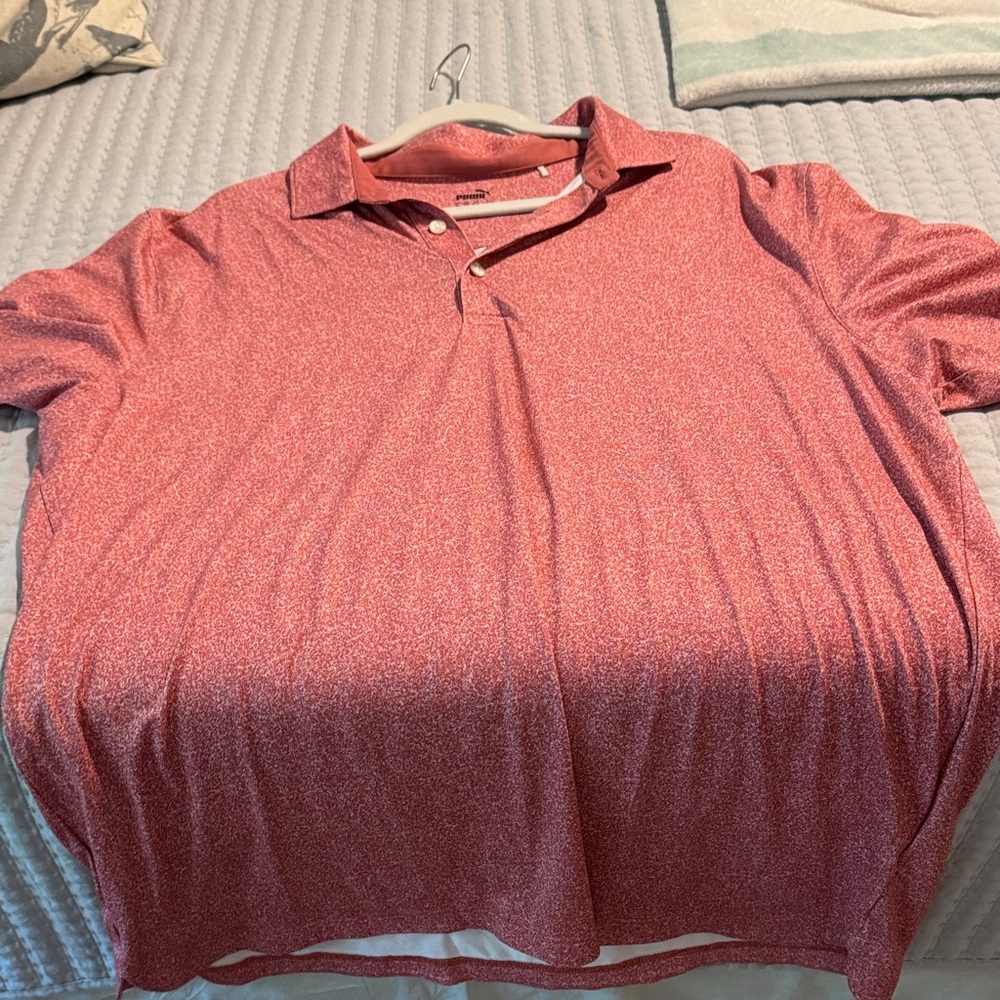 Puma Men's Red Polo Shirt